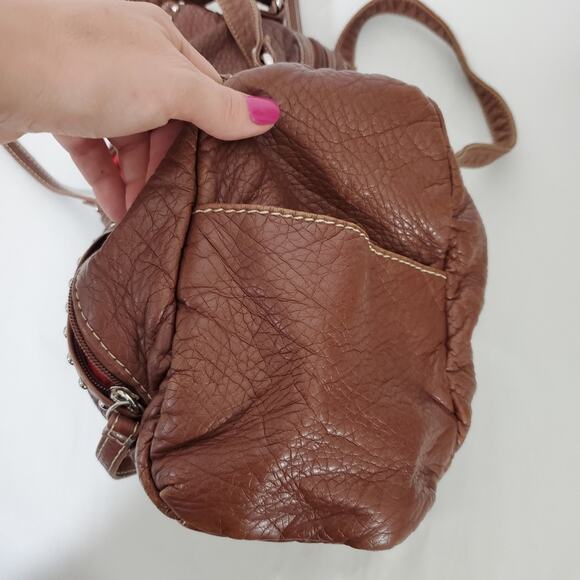 Marc Ecko | Large Studded Leather Shoulder Bag - Picture 7 of 14